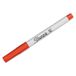 Sharpie® Ultra Fine Tip Permanent Marker, Extra-Fine Needle Tip, Red, Dozen (SAN37002)