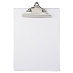 Saunders Recycled Plastic Clipboard with Ruler Edge, 1 in Clip Cap, 8 1/2 x 12 Sheet, Clear