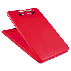 Saunders SlimMate Storage Clipboard, 1/2 in Clip Capacity, Holds 8 1/2 x 11 Sheets, Red