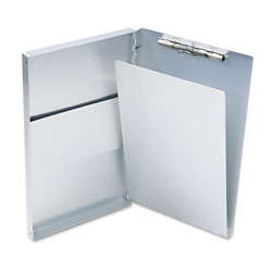 Saunders Snapak Aluminum Side-Open Forms Folder, 1/2 in Clip Cap, 8 1/2 x 14 Sheets, Silver