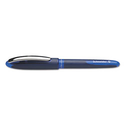 Schneider One Business Stick Roller Ball Pen, 0.6 mm, Blue Ink/Barrel, 10/Box