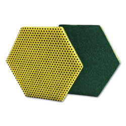 Scotch Brite® Dual Purpose Scour Pad, 5 x 5, Green/Yellow, 15/Carton