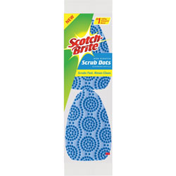 Scotch Brite® Scrub Dots Dishwand Refill - 3.5 in x 4.4 in, 2/Pack - Cellulose, MicroFiber - Light Blue, Dark Blue