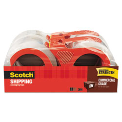 Scotch™ 3750 Commercial Grade Packaging Tape with Dispenser, 3 in Core, 1.88 in x 54.6 yds, Clear, 4/Pack