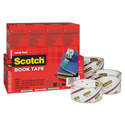 Scotch™ Book Tape Value Pack, 3 in Core, (2) 1.5 in x 15 yds, (4) 2 in x 15 yds, (2) 3 in x 15 yds, Clear, 8/Pack
