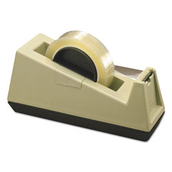 Scotch™ Heavy-Duty Weighted Desktop Tape Dispenser, 3 in Core, Plastic, Putty/Brown