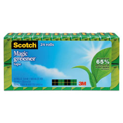Scotch™ Magic Greener Tape, 1 in Core, 0.75 in x 75 ft, Clear, 24/Pack
