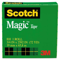 Scotch™ Magic Tape Refill, 3 in Core, 0.75 in x 72 yds, Clear