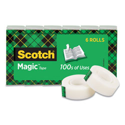 Scotch™ Magic Tape Refill, 1 in Core, 0.75 in x 22.2 yds, Clear, 6/Pack