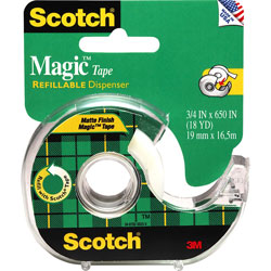 Scotch™ Magic Tape w/Refillable Dispenser, 3/4 in x 650 in, Clear