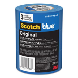Scotch™ Original Multi-Surface Painter's Tape, 3 in Core, 1.88 in x 60 yds, Blue, 3/Pack