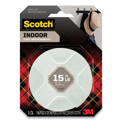 Scotch™ Permanent High-Density Foam Mounting Tape, Holds Up to 15 lbs, 1 x 125, White