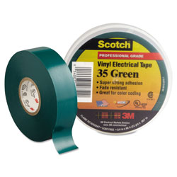 Scotch™ Scotch 35 Vinyl Electrical Color Coding Tape, 3 in Core, 0.75 in x 66 ft, Green
