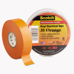 Scotch™ Scotch 35 Vinyl Electrical Color Coding Tape, 3 in Core, 0.75 in x 66 ft, Orange