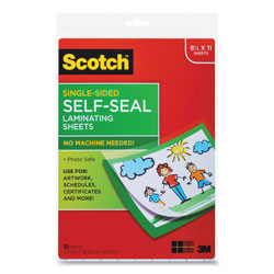 Scotch™ Self-Sealing Laminating Sheets, 6 mil, 9.06 x 11.63, Gloss Clear, 50/Pack