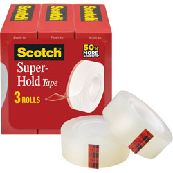 Scotch™ Tape, Extra Adhesive, 3/4 inx1000 in, 3 Rolls/PK, Clear