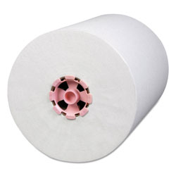 Scott® Slimroll Towels, 1-Ply, 8" x 580 ft, White/Pink Core, Traditional Business, 6 Rolls/Carton (KCC47032)