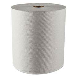 Scott® Essential 100% Recycled Fiber Hard Roll Towel, 1-Ply, 8 in x 800 ft, 1.5 in Core, White, 12 Rolls/Carton