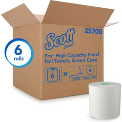 Scott® Pro Hard Roll Paper Towels - White - Paper - Quick Drying, Absorbent, Hygienic - For Multipurpose - 6 / Carton
