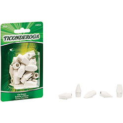 Dixon Ticonderoga White Erasers - White - Wedge - Vinyl - 25 / Pack - Latex-free, Non-toxic, Smudge-free