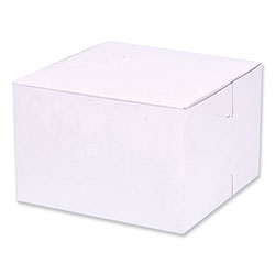 SCT Bakery Boxes, Standard, 6 x 6 x 4, White, Paper, 250/Carton