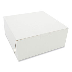 SCT Bakery Boxes, Standard, 7 x 7 x 3, White, Paper, 250/Carton