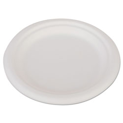 SCT ChampWare Heavyweight Bagasse Dinnerware, Plate, 6 in, White, 1,000/Carton