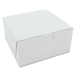SCT White One-Piece Non-Window Bakery Boxes, 6 x 6 x 3, White, Paper, 250/Carton