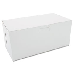 SCT White One-Piece Non-Window Bakery Boxes, 4 x 9 x 5, White, Paper, 250/Carton