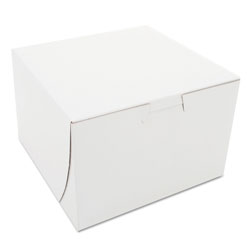 SCT White One-Piece Non-Window Bakery Boxes, 6 x 6 x 4, White, Paper, 250/Bundle