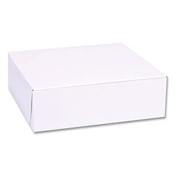 SCT White One-Piece Non-Window Bakery Boxes, Standard, 8 x 2.5 x 8, White, Paper, 250/Bundle