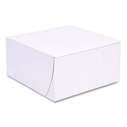 SCT White One-Piece Non-Window Bakery Boxes, Standard, 8 x 8 x 4, White, Paper, 250/Bundle