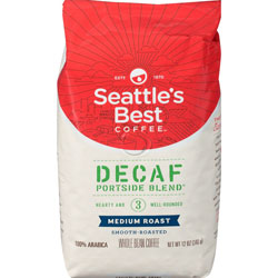 Seattle's Best® Coffee, Whole Bean, Decaffeinated, Med Roast, No. 3, 12 Oz