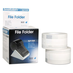 Seiko Self-Adhesive File Folder Labels, 0.56 in x 3.43 in, White, 260/Box