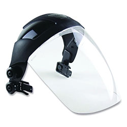 Sellstrom DP4™ Series Multi-Purpose Faceshield, Window & Ratcheting Headgear, Unv Hard Hat Slot Adaptor, Clear, 9 in H x 12.125 in L