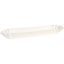 SEPG Hoffmaster 10 in Fluted Hot Dog Trays - Serving - Disposable - White - Paper Body - 3000 Carton
