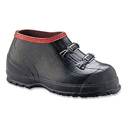 Servus 5 in 2-Buckle Supersize Overshoes, Size 12, 5 in H, Rubber, Black