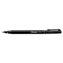 Sharpie® Brush Tip Pens, Fine, Black, Dozen (SAN2011280)