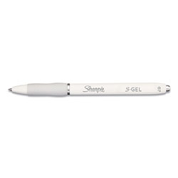 Sharpie® Fashion Barrel Pen, Medium 0.7 mm, Black Ink, Pearl White Barrel, Dozen