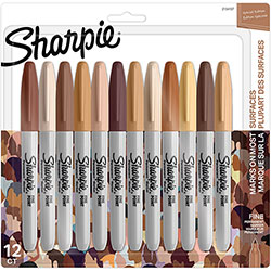 Sharpie® Fine Point Permanent Marker - Fine Marker Point - Assorted - 12 / Pack