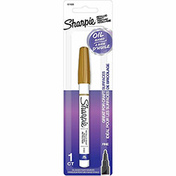 Sharpie® Oil-Based Paint Markers, Fine Marker Point, Gold Oil Based Ink, Metal Barrel, 1 Pack
