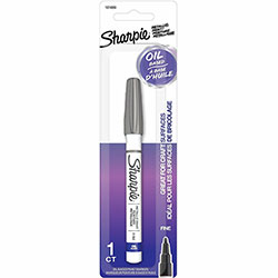 Sharpie® Oil-Based Paint Markers, Fine Marker Point, Silver Oil Based Ink, Metal Barrel, 1 Pack