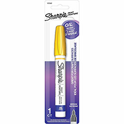 Sharpie® Paint Marker, Regular Marker Point, Yellow Oil Based, Water Based Ink, 6/Pack