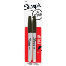 Sharpie® Permanent Marker,Fine Point,Non Toxic,2 Count,Black