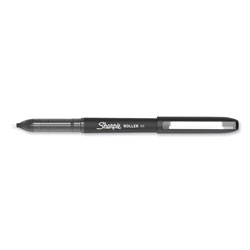 Sharpie® Roller Ball Stick Pen, Fine 0.5 mm, Black Ink/Barrel, Dozen