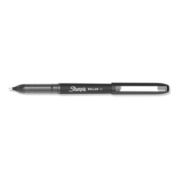 Sharpie® Roller Ball Stick Pen, Medium 0.7 mm, Black Ink/Barrel, Dozen