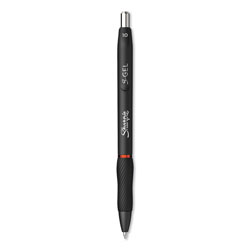Sharpie® S-Gel Retractable Gel Pen, Bold 1 mm, Red Ink, Black Barrel, Dozen