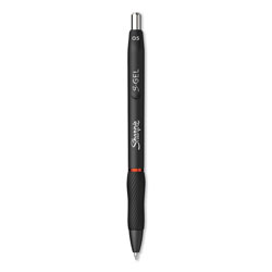 Sharpie® S-Gel Retractable Gel Pen, Fine 0.5 mm, Red Ink, Black Barrel, Dozen