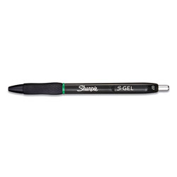 Sharpie® S-Gel Retractable Gel Pen, Medium 0.7 mm, Green Ink, Green Barrel, Dozen