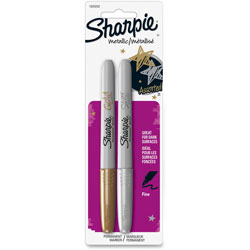 Sharpie® Sharpie Metallic Markers, Gold/Silver